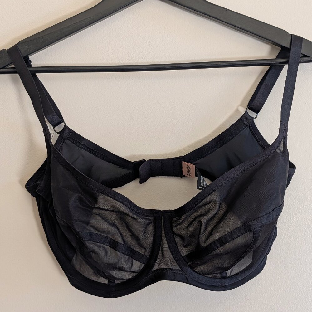 Panache Tango Essence Sheer Balconette Bra, Black | 36F (UK)